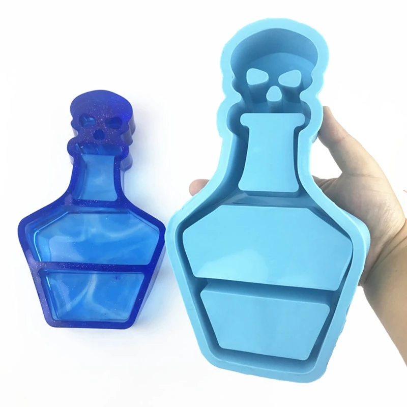 

1 Pc Bottle Shaped Organizer Rack Epoxy Resin Mold DIY Jewelry Makeup Storage Box Shelf Display Stand Tray Silicone Mould