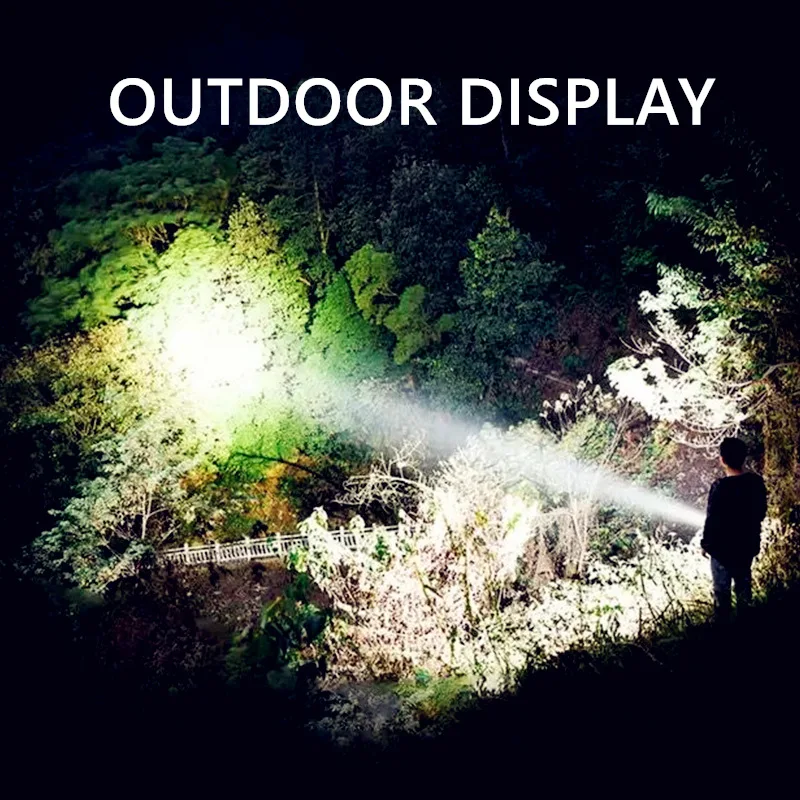 Online Linterna LED De Alta Potencia CREE XHP70 De 4 Núcleos, Linterna Táctica Potente Para Caza, Acampada Al Aire Libre, De Xenón, Carga CC