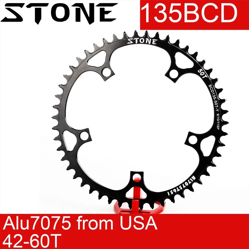 Stone 135 BCD Chainring Round Narrow Wide 42 44 46 48 52 54 56T 58 60T tooth Road MTB Bike ChainWheel 135bcd for campagnolo