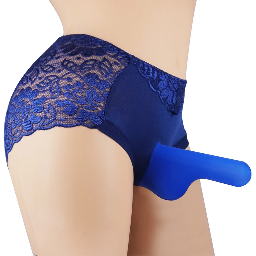 Нижнее белье для мужчин дышащие кружевные прозрачные трусы с закрытым пенисом