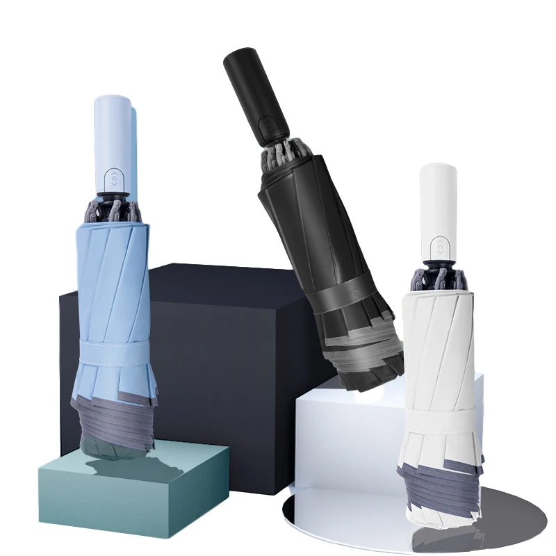 

Reflective Umbrella Female Color Coating Parasol Inverted Windproof Folding Female Anti-UV Automatic Umbrella Reverse Umbrella