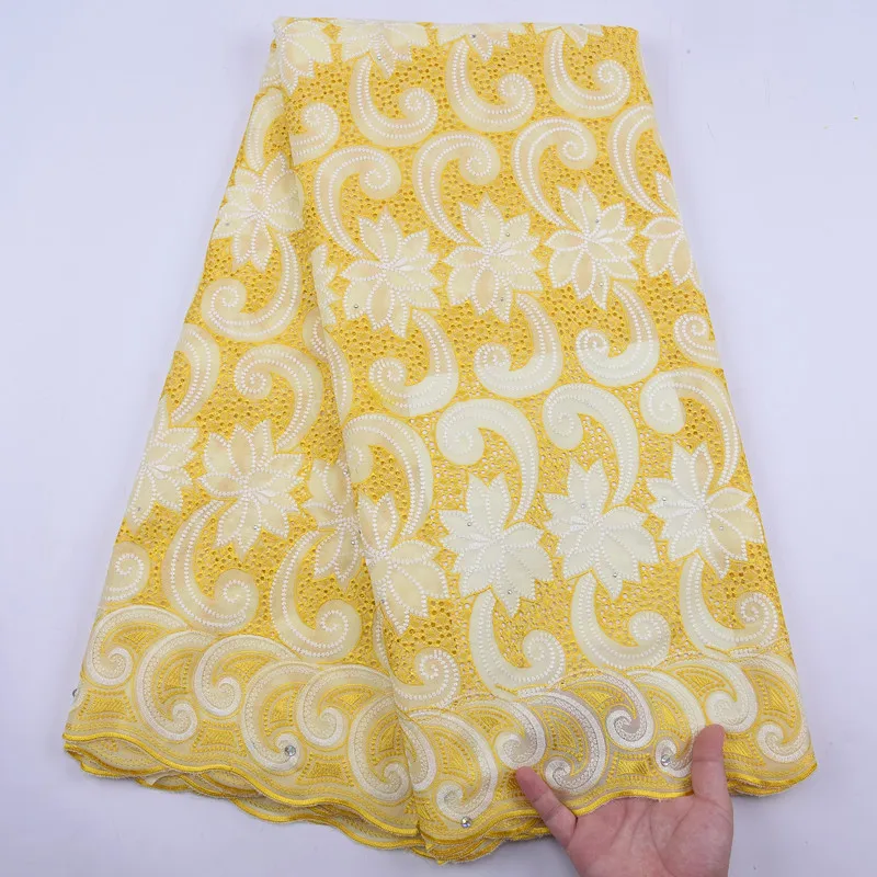 Новый продукт желтая африканская кружевная ткань 2020 высокое качество