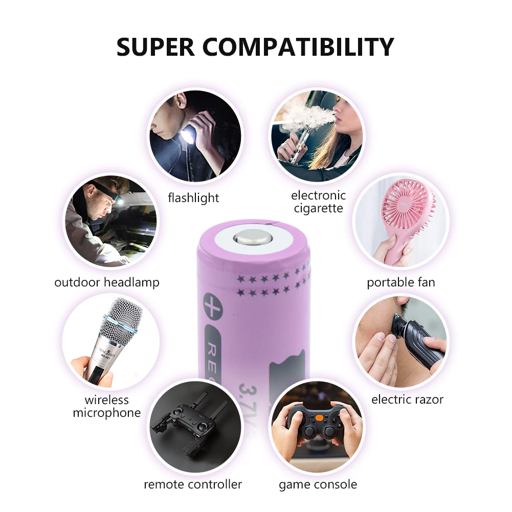 6/8/10 шт Розовый ICR 18650 3800mAh кнопки Топ батареи литий ионный аккумулятор для лазерной указки радио Банк
