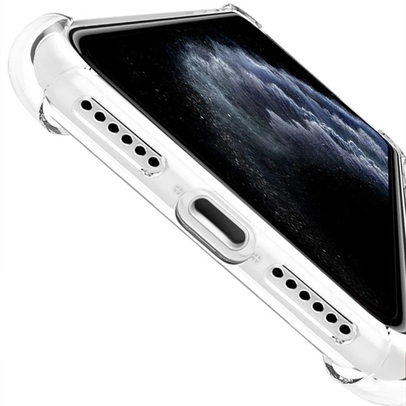 Фото Чехол для iPhone 11 Pro Max чехол 6 7 8 Plus X XS прозрачный с усилением в четырех углах Чехол для iPhone 11 Pro Max чехол 6 7 8 Plus X XS прозрачный с усилением в четырех углах