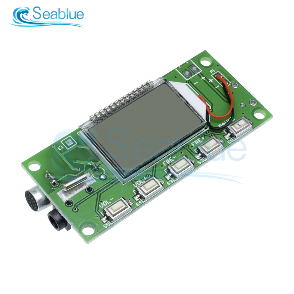 

DC 3V-5V FM Transmitter Module DSP PLL 87-108MHz Stereo Digital Wireless Microphone Board Multi-function Frequency Modulation