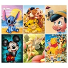 Алмазная вышивка Disney 5D, Набор для вышивки крестиком с мультяшными персонажами, мозаика стразы, домашний декор