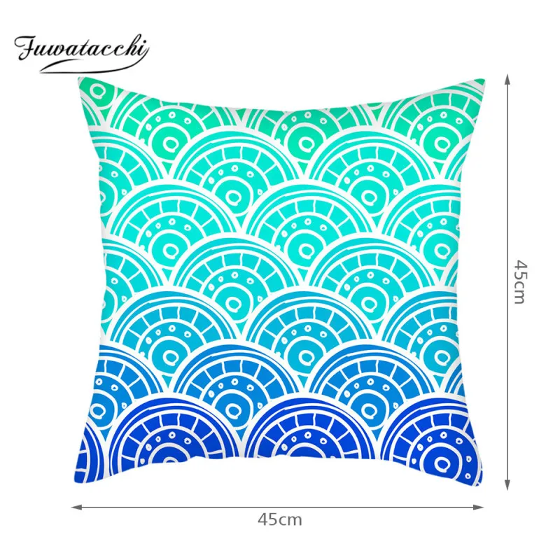 

Fuwatacchi Geometric Style Cushion Cover Striped Pattern Throw Pillow Covers for Couch/Car Home Decor Pillowcase 45x45cm