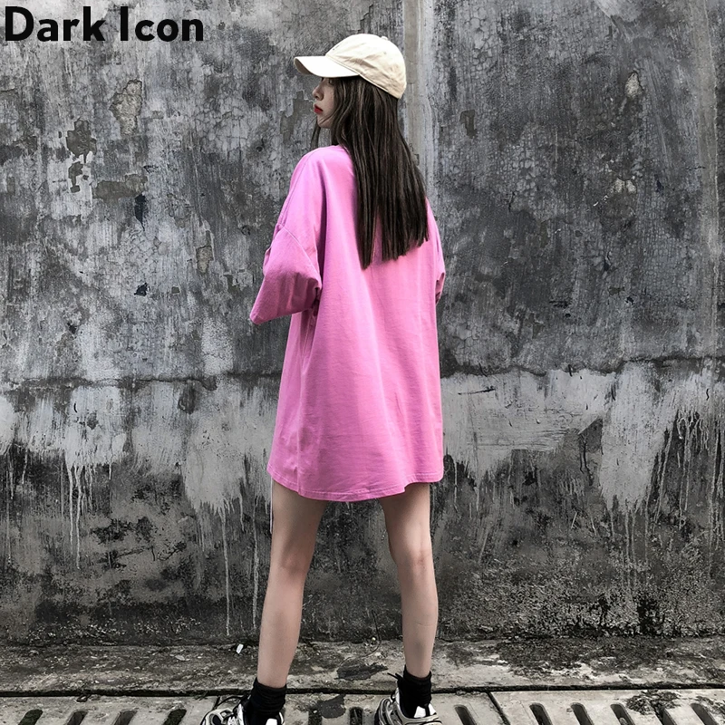Женская хипстерская футболка Dark Icon модная уличная с круглым вырезом и