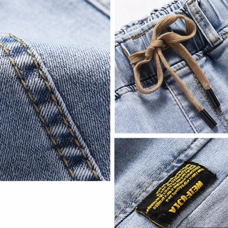 

Summer Women Jeans 2021 Elastic Waist Harem Denim Pants Streetwear Clothing Vintage Korean Fashion Harajuku Loose Thin Trousers