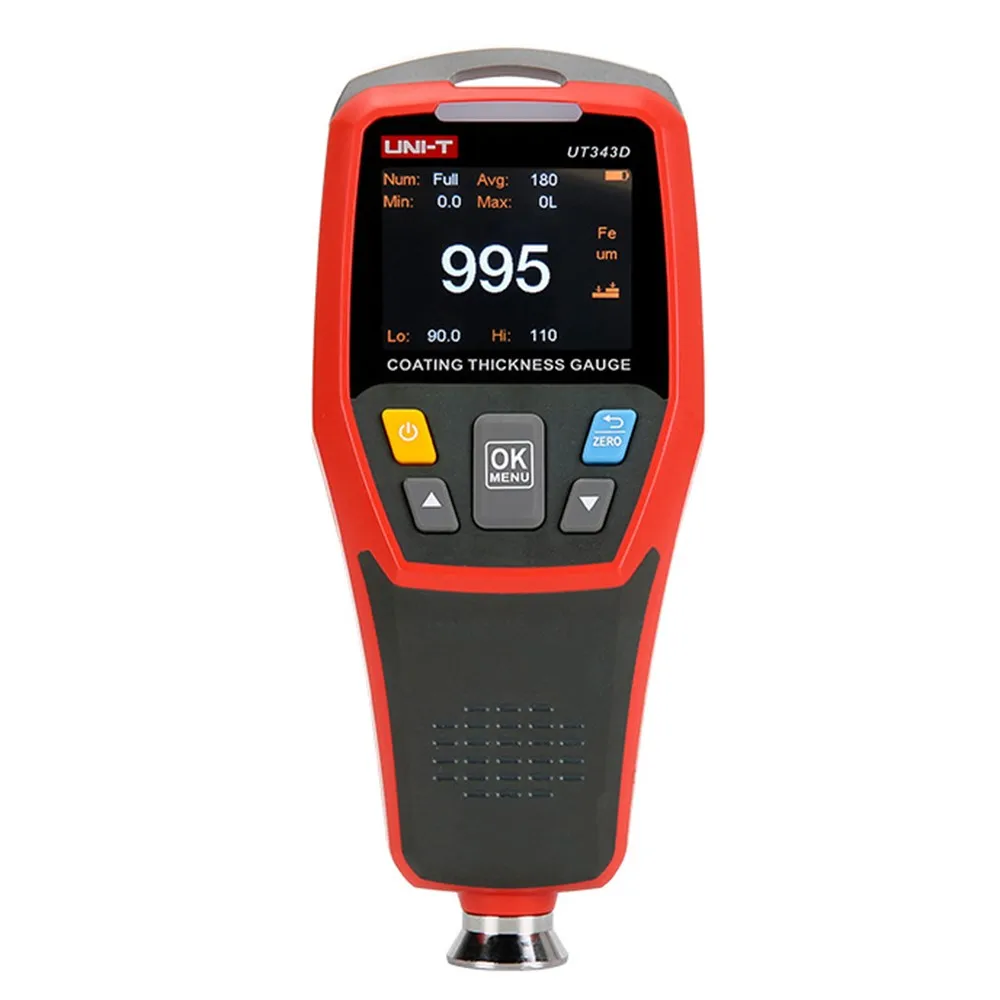 

UNI-T UT343D Coating Thickness Gauge Digital Meter Car Paint Thickness Tester With USB Data FE/NFE Measurement