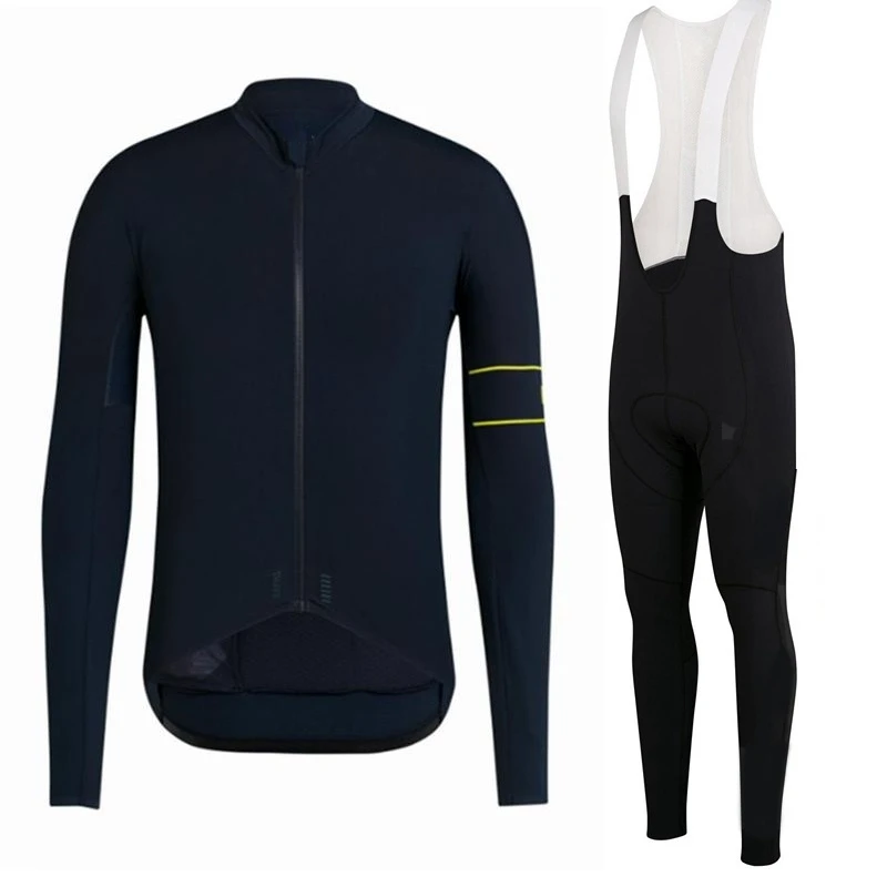 

New Long Sleeve Cycling Jersey Bib Pants Set Spring Autumn Breathable Sport Ropa Ciclismo Maillot Culotte
