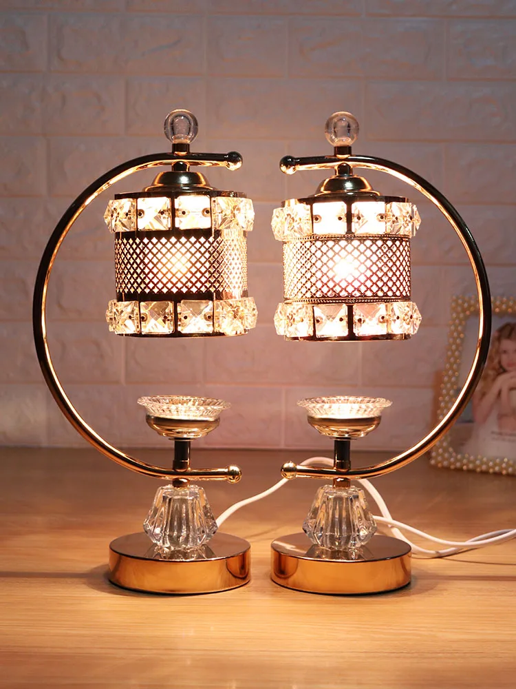 

Luxury Glass Aromatherapy Lamp Electric Creative Aroma Oil Burner House Room Smell Gift Quemador Incienso Resin Burner AC50NB