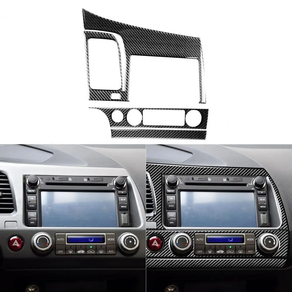 

80% Hot Sales!! 3Pcs/Set Interior Decal Car Decoration Self-adhesive Eco-friendly Trim Central Control Navigation Panel Sticker