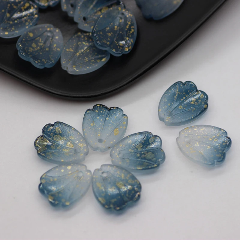 

Hot High Quality Peony Petals Loose Beads 50PCS/bag Imitation Shell Frosted Glass Bead DIY Jewelry Accessories