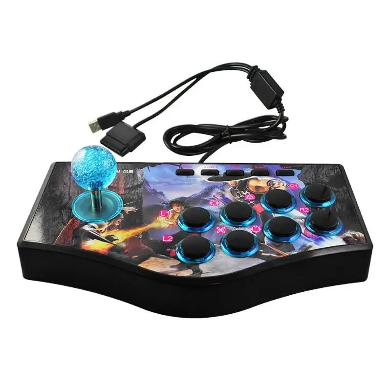 USB PS2 проводной игровой разъем многофункциональный 8 клавиш игры Рокер Джойстик поддержка дропшиппинг