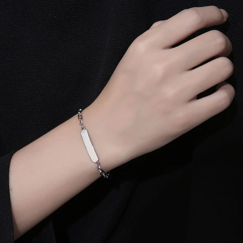 

Wholesale Stainless Steel Link Chain Bracelets Fashion Jewelry For Women Men Wedding Gift Italian Charm Wristband Adjustable