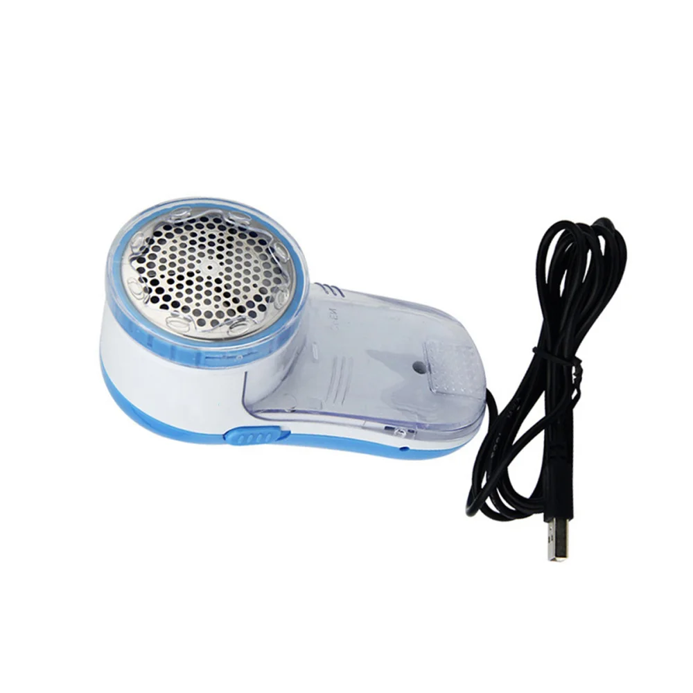 

Lint Remover Fuzz Fabric Shaver Fluff Remover for Clothes Carpet Curtain Sweater USB Charger (Blue)