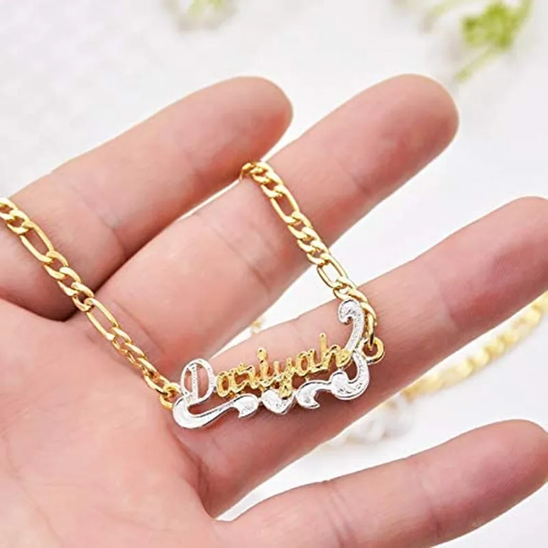 Comprar Pulsera De Acero Inoxidable Con Nombre Personalizado, Tobillera De Manualidades Con Letras De Doble Color, Regalo Para Adultos/niños