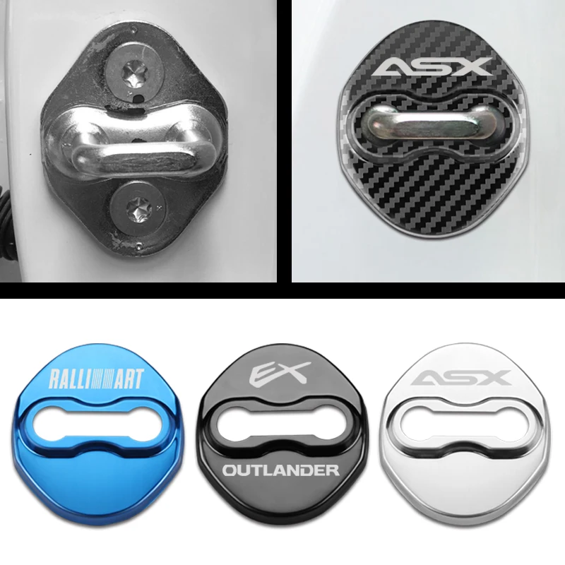 Чехол с эмблемой на дверной замок для Mitsubishi asx lancer outlander pajero EVO|door lock cover|accessories for