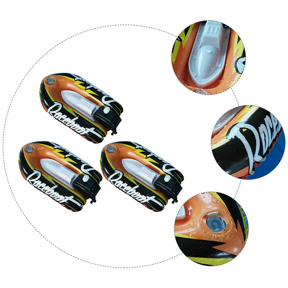 

2pcs Inflatable Speedboat Clockwork Bath Kid Taking Shower Playthings