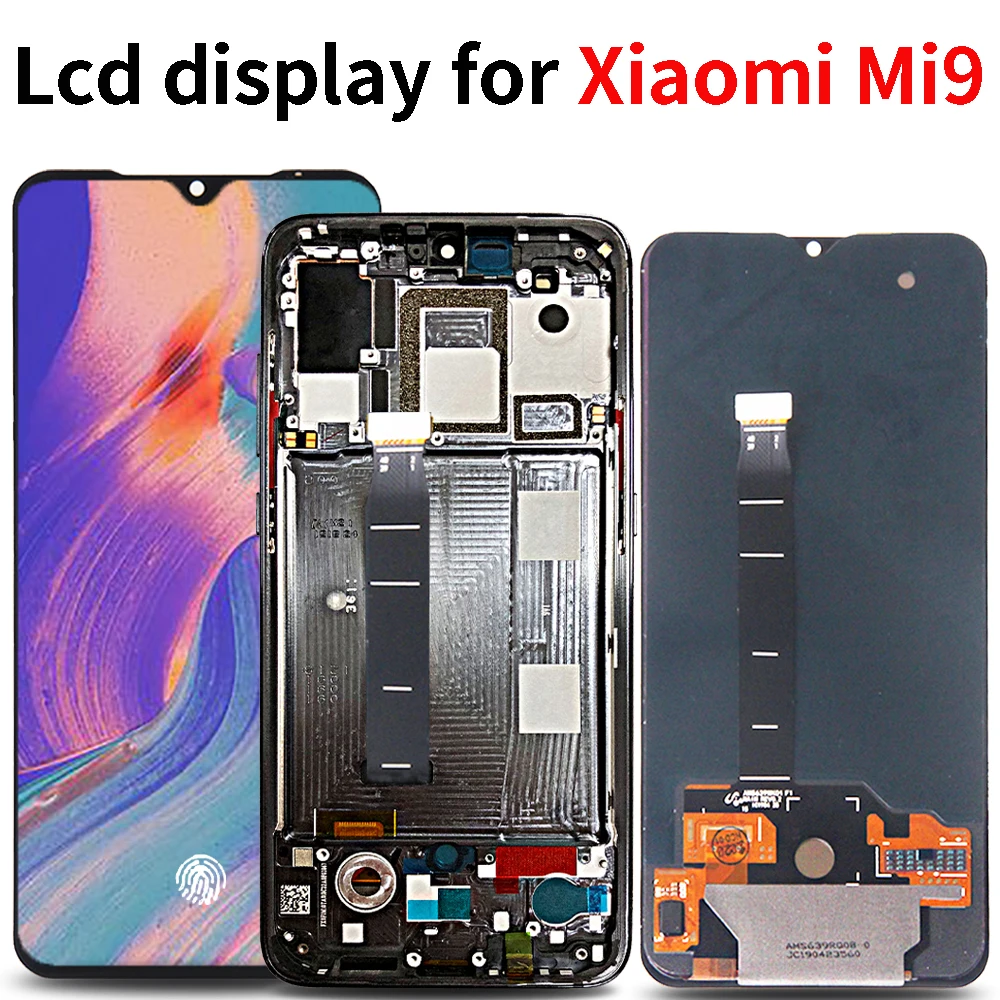 6 39 &quotLcd для Xiaomi Mi 9 Mi9 ЖК дисплей кодирующий преобразователь сенсорного экрана в