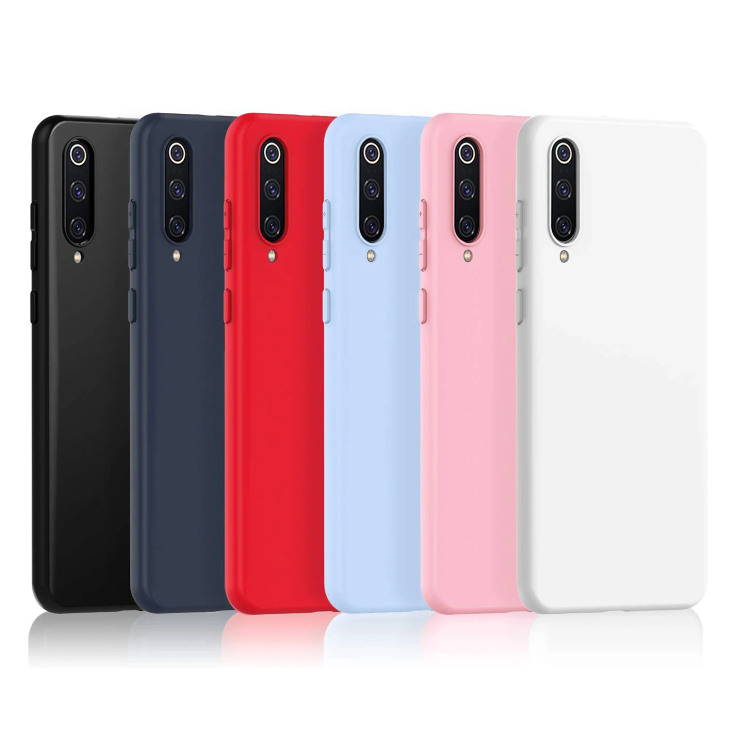 Твердые Цвет силиконовый чехол для Xiaomi Mi 9 SE 9T Pro A1 A2 Lite A3 CC9e RedMi Note 8 7 Pro K20 6 6A 8A 8 карамельный мягкий чехол для телефона