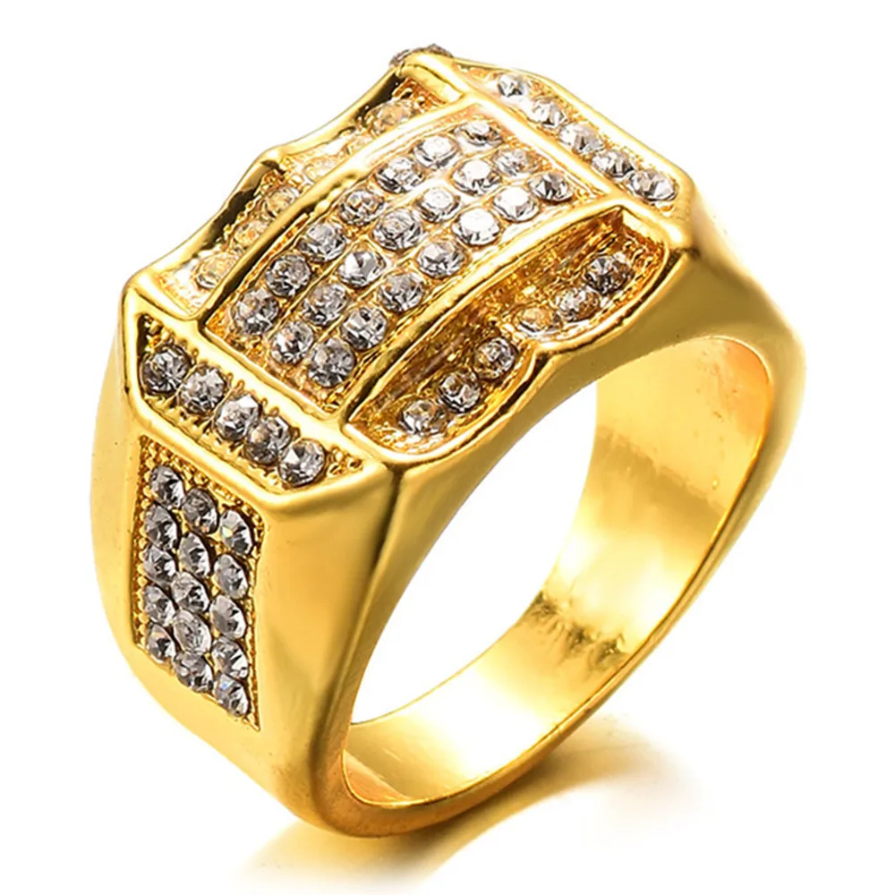 

Luxury Silver Gold Color Wedding Rings for Women Men Cubic Zirconia Alloy Ring Vintage Punk Ring Fashion Jewelry