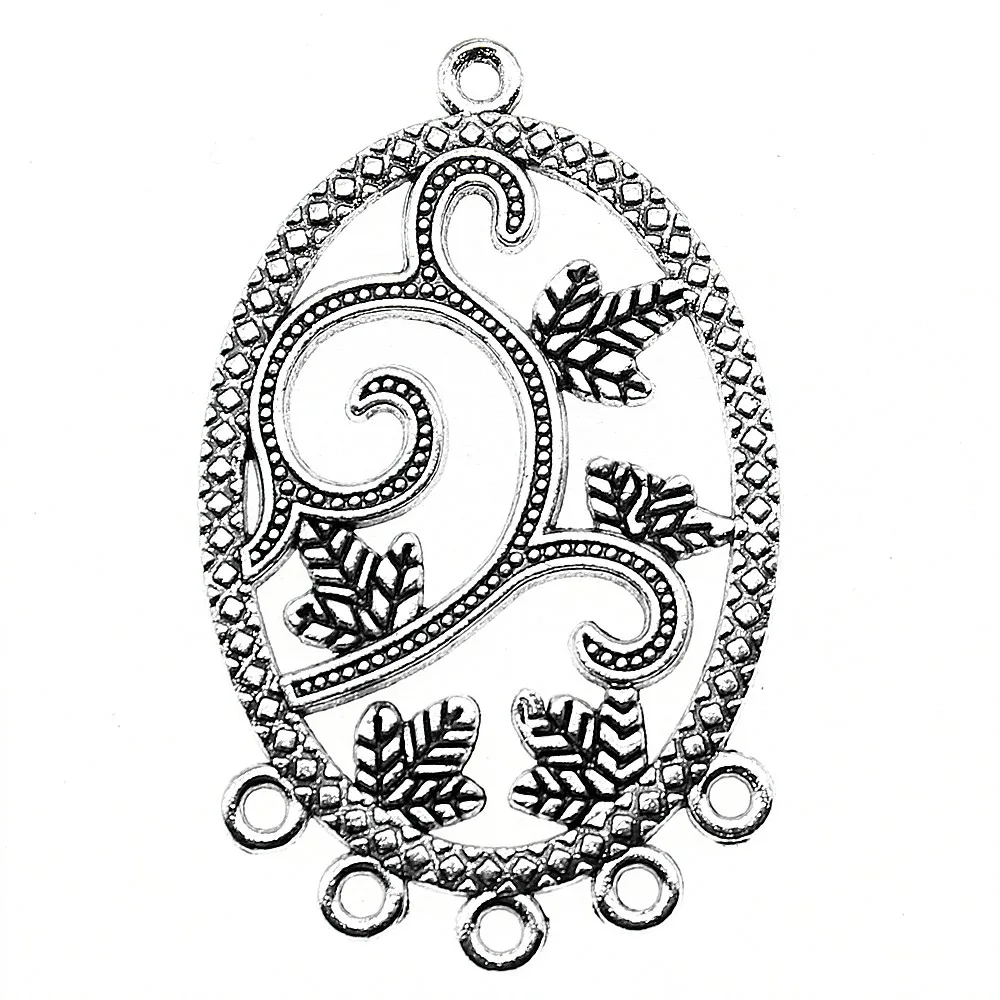 

4pcs 42x26mm Ellipse Leaf Earrings Connectors Oval Earrings Connector Pendants Charm Earrings Connector