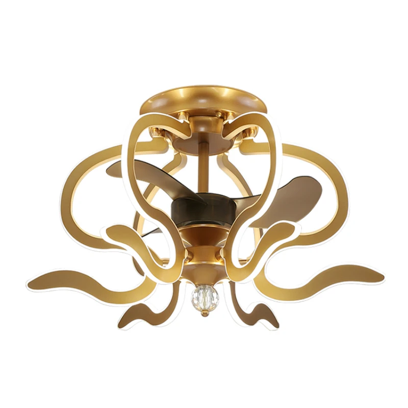

110V/224V LED Ceiling Fans Light Living Room Dining Room Bedroom Invisible Frequency Conversion Nordic Ceiling Fans with Lights