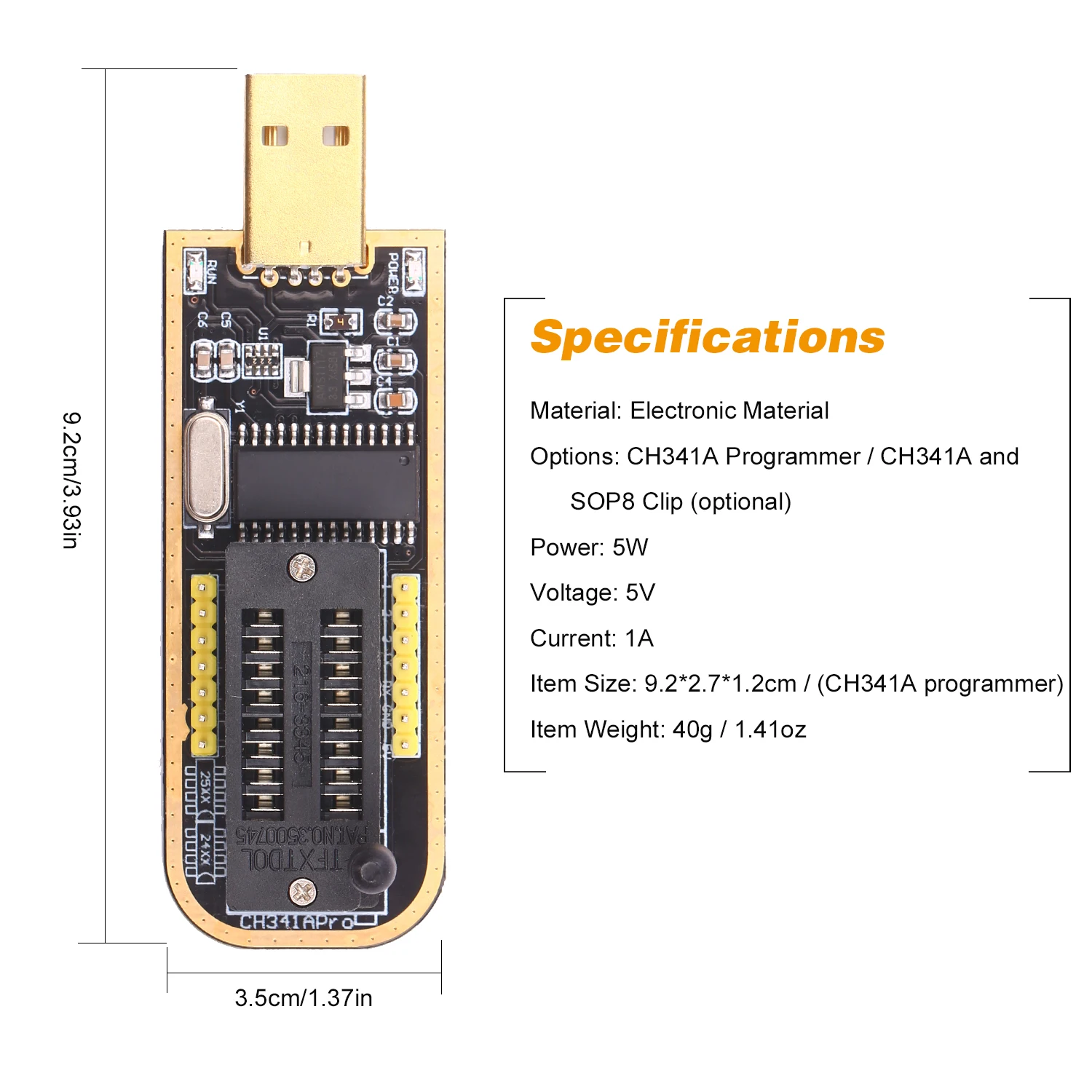 USB программатор CH341A EEPROM программируемая логическая схема с зажимом SOP8 подходит