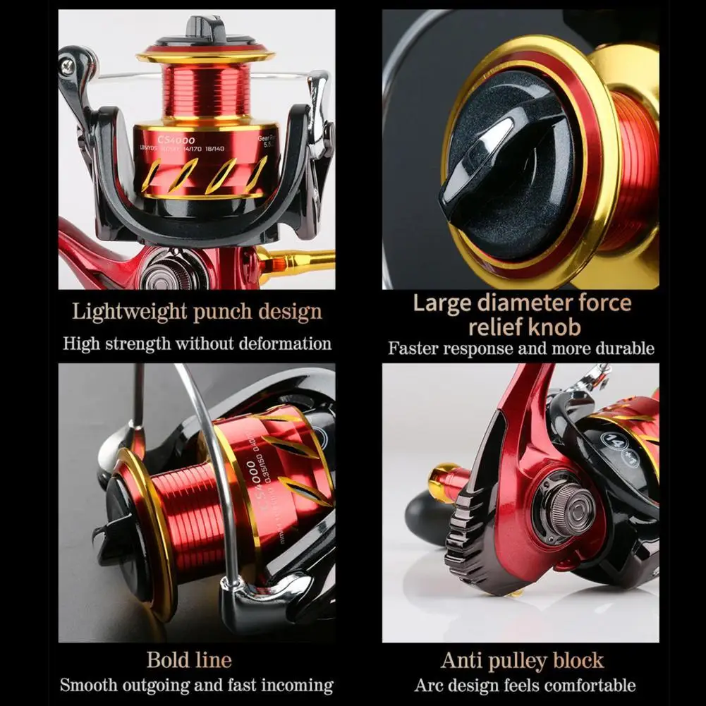 

High Hardness Easy To Control Folding Rocker Arm Spinning Wheel for Angling