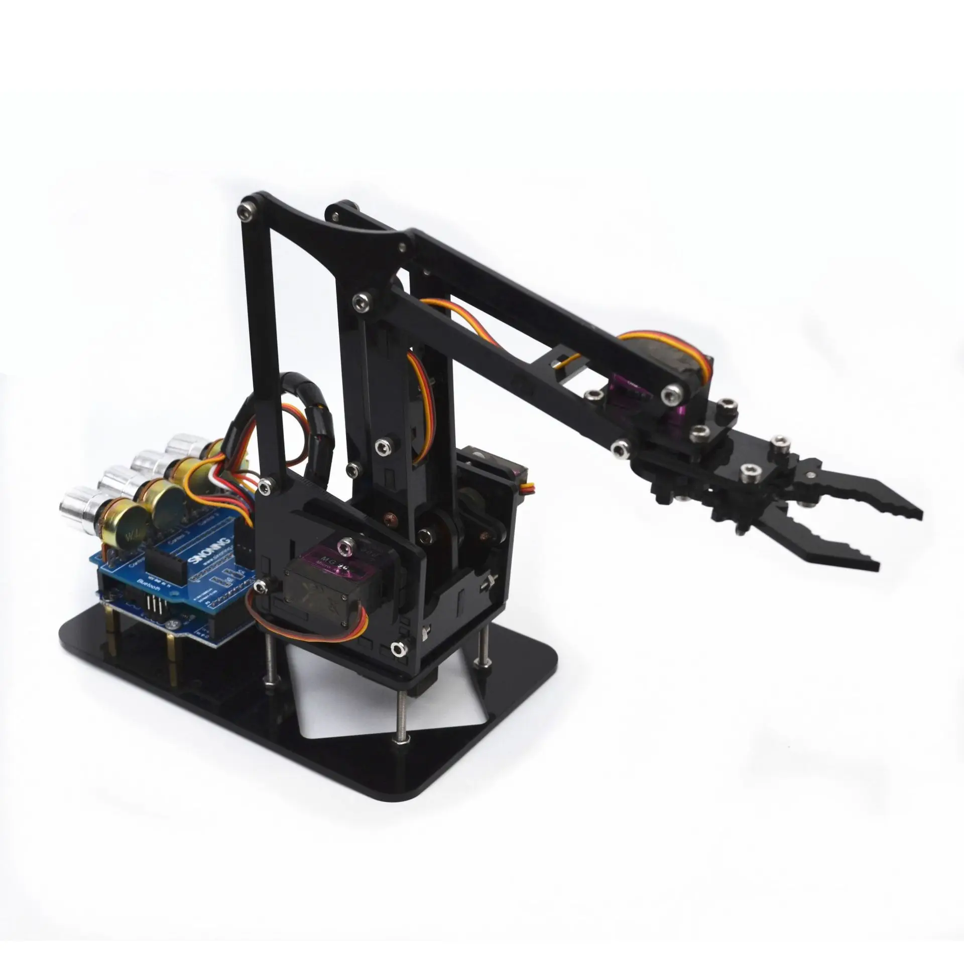 DIY Acrylic Metal Robotic Arm Assembly Programming Learning Kit for Arduino 4DOF Mechanical Grab Manipulator Gifts Kids | Канцтовары для