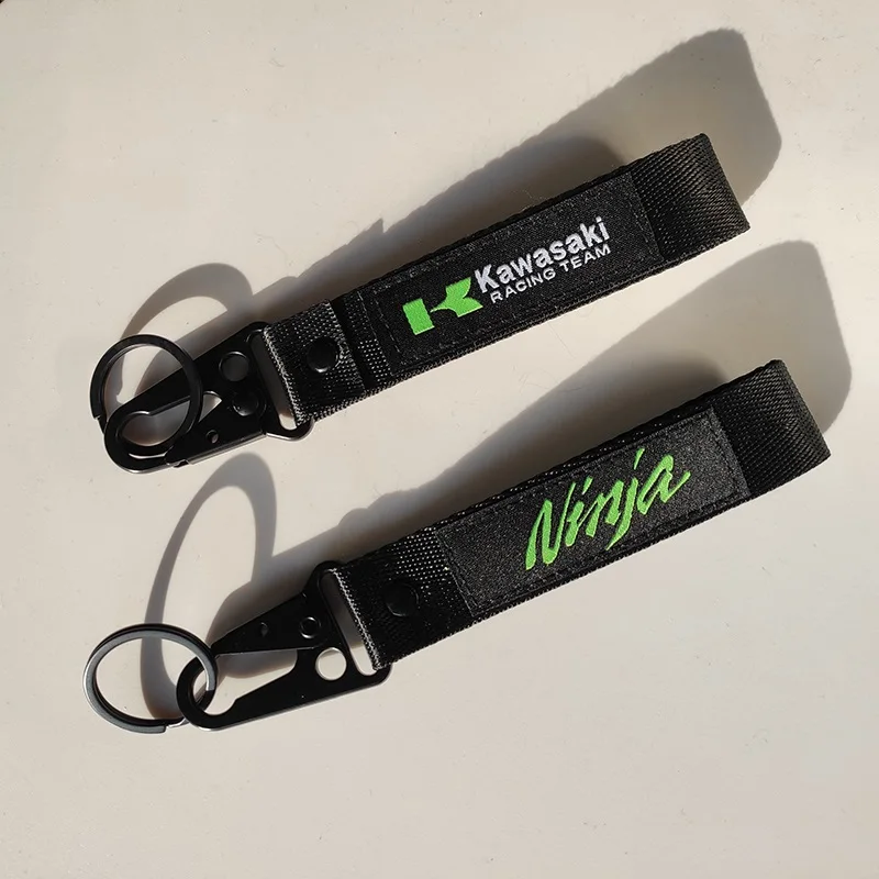 

Motorcycle Keyring Embroidery Key Chain Keychain For Kawasaki Ninja 125 250SL 250 300 400 650 1000 ZX-6R ZX-10R ZX-14R H2 H2R