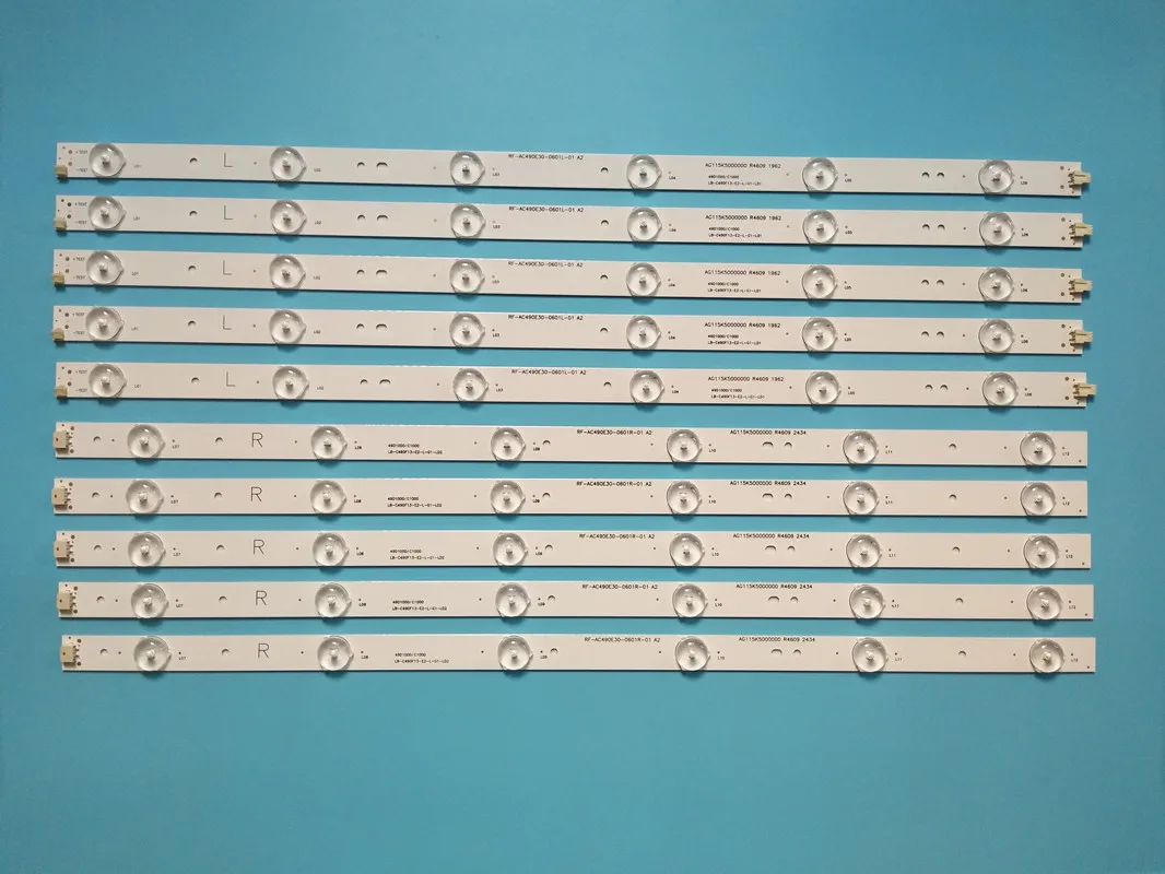 

10pcs 49inch LED TV backlight strip LB-C490F14-E1-L LED49C1000N LED49C1080N 49D1000 49C1000 49C2000 LB49002 V1 LB49002 V0
