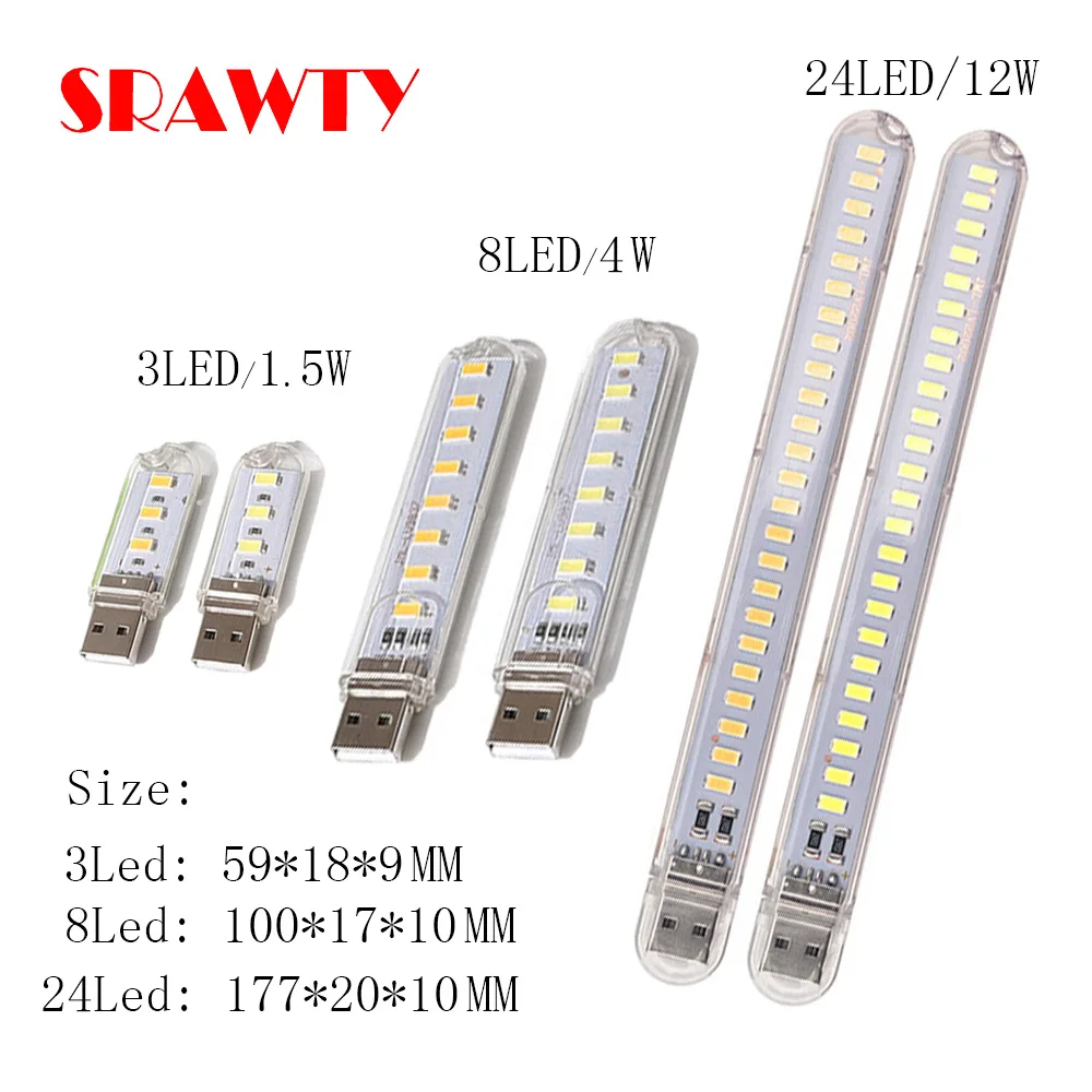 USB 3-24 LED night light charging treasure 5V computer disk field camping student dormitory | Лампы и освещение