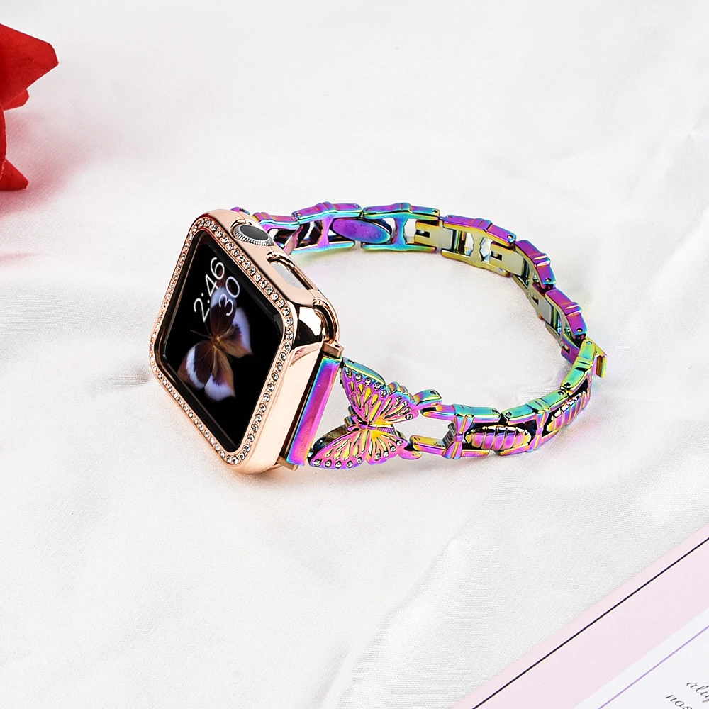 

Bracelet Watchband for Apple Watch Luxury Stainless Steel Metal Slim Strap for IWatch Series 76 5 4 3 2 38mm 40mm 42mm 44mm Loop