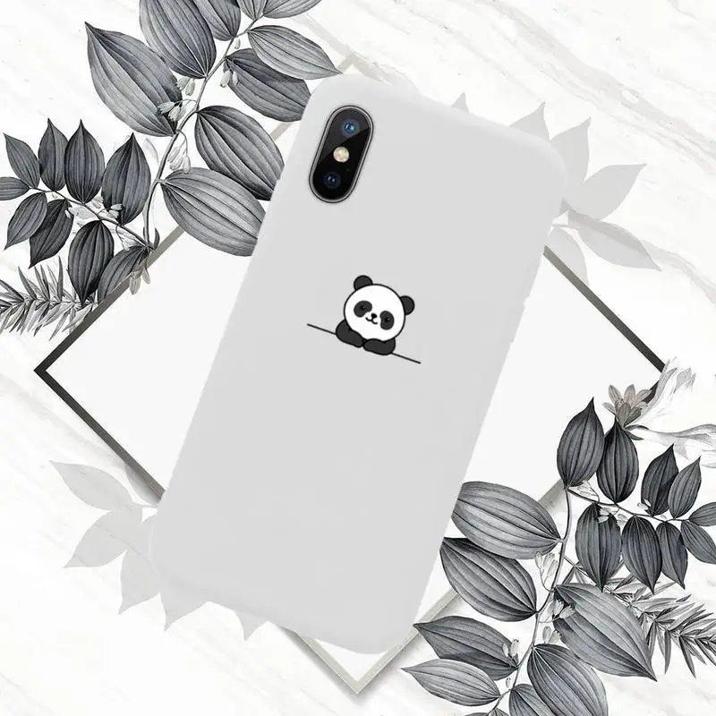 

Panda Cat Dinosaur fashion Phone Case Candy Color for iPhone 6 7 8 11 12 s mini pro X XS XR MAX Plus