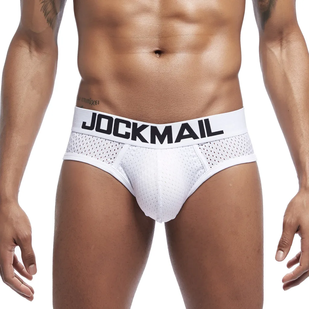 С низкой талией мужские нижнее белье новые трусы сетчатые дышащие Лоскутные