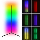 Современный простой RGB светодиодный Угловой торшер, красочные атмосферные огни, комнатные стоячие лампы для спальни, гостиной, домашнее украшение