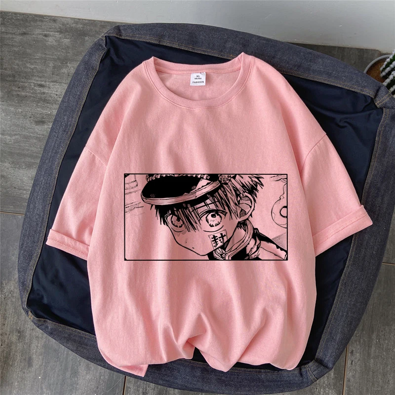 Футболка женская оверсайз с милым рисунком уличная одежда в стиле Ханако Кун