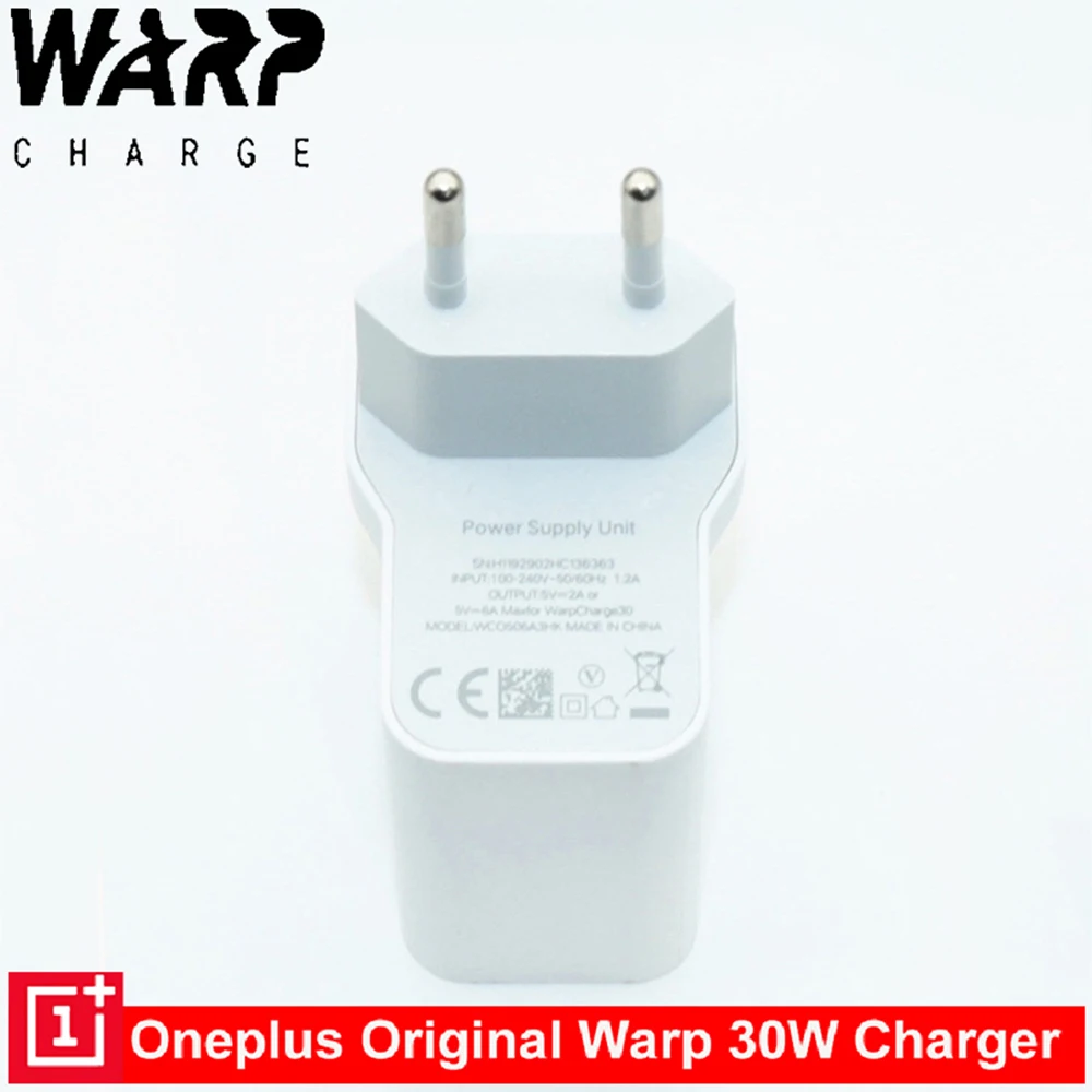Оригинальное зарядное устройство OnePlus 7T Pro 30 Вт адаптер питания 7 с деформацией