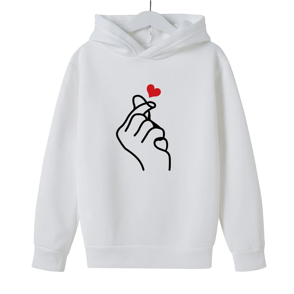 

Than Heart Love Clothes Cartoon Hoodi Childrens Girls Clothing Boy Hoodie Autumn Girls Kids Gift Sweatshirt Casual child Costume