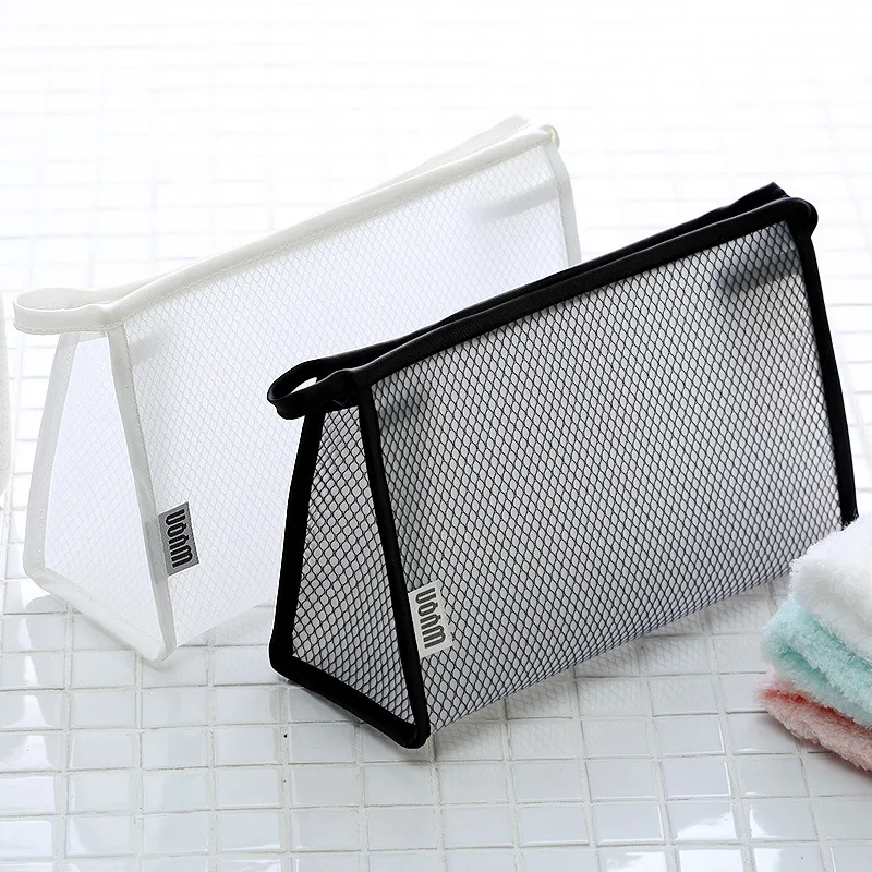 

Fashion Cosmetic Bag Solid Transparent EVA Makeup Tool Storage Bag Necesser Toiletry Wash Pouch Organizer Travel Waterproof Mesh