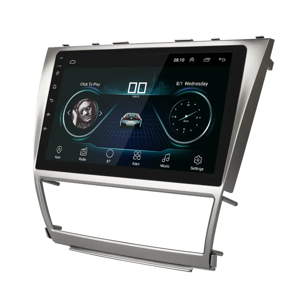 Автомобильный стереопроигрыватель на руль 10 1 дюйма для Android 8 0 GPS Toyota Camry 2006 2007 2008
