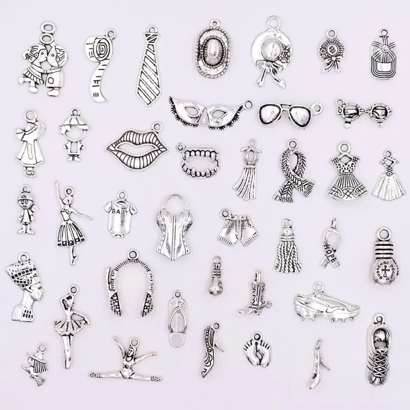 10/30 шт покрытые серебром Цвет металлические детские Подвески в виде ступней для