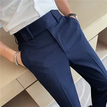 2021 calças de vestido de casamento para homem terno de negócios calça casual magro formal calças pantalon traje masculino terno calças mais tamanho 29 36 (3)