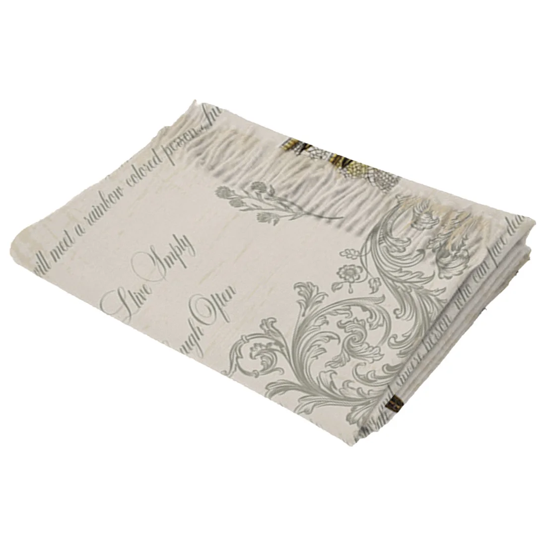 Женская винтажная кашемировая шаль с надписью стрекоза шарф-одеяло шарф из