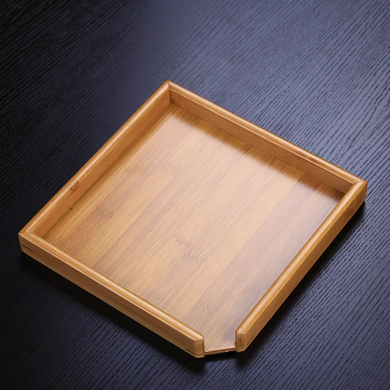 Creative Square Bamboo Tea Tray Ceremony Container Storage Set Gadget | Дом и сад