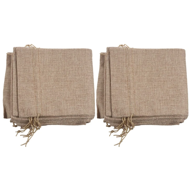 

20 шт. джутовые винные пакеты, 14x6 1/4 дюймов, подарочные пакеты Hessian для винных бутылок с Кулиской