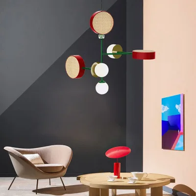 

Nordic pendant lights creative Wave drum lamps for living room sugar modern room restaurant bar children bedroom study lustre